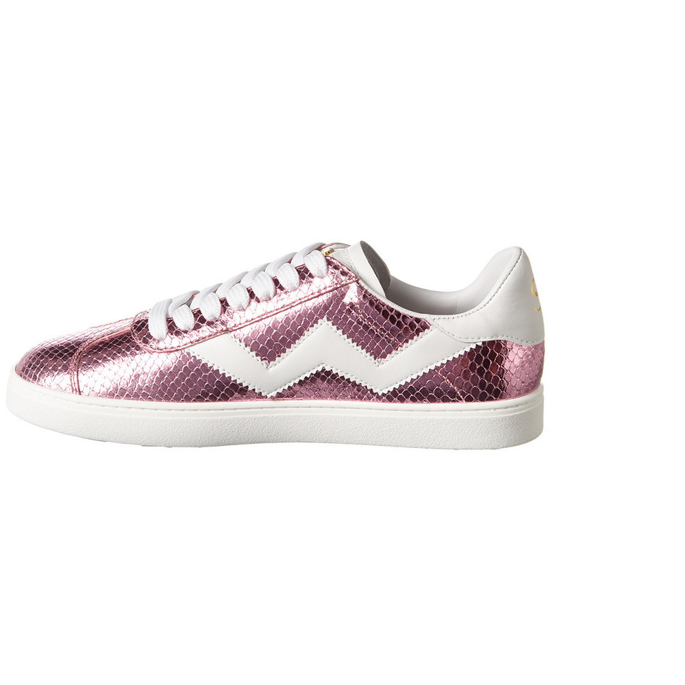 Stuart Weitzman Daryl Snake-Embossed Leather Sneaker - Picture 2 of 6